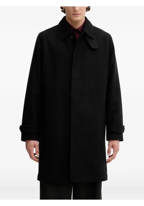 HUGO button-fastening point-collar coat - Black