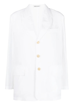Low Classic single-breasted button blazer - White