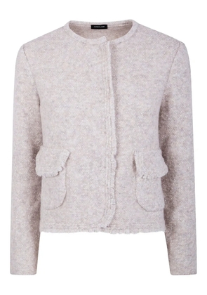 anne claire frayed-pocket jacket - Neutrals