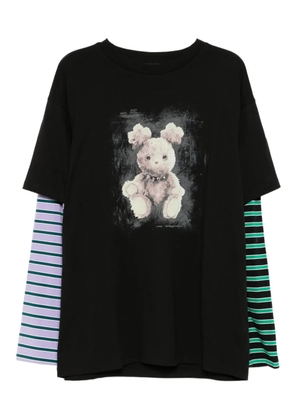 Mini Cream graphic-print T-shirt - Black