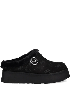 GUESS USA trimnmed logo-detail flat mules - Black