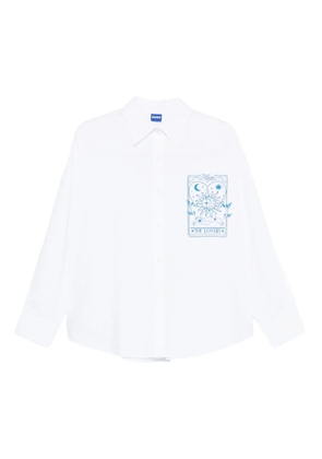 HUGO sun-print long-sleeves shirt - White