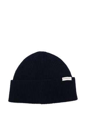 ANERKJENDT ribbed wool beanie - Blue