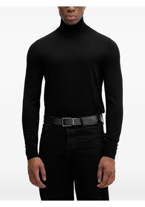 BOSS roll-neck long-sleeve sweater - Black