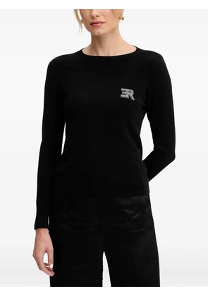ERMANNO FIRENZE logo-embellished long-sleeve T-shirt - Black