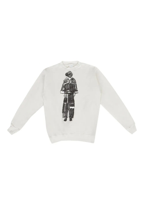 DRx FARMAxY FOR LN-CC graphic-print crew-neck sweatshirt - White