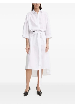 MMC STUDIO tie-waist shirt dress - White