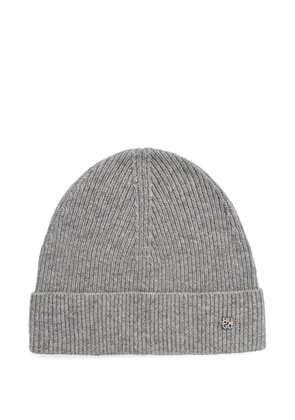 HUGO logo-detail beanie - Grey