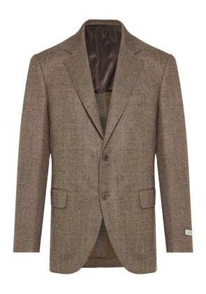 Canali Kei notched-lapels single-breasted blazer - Brown