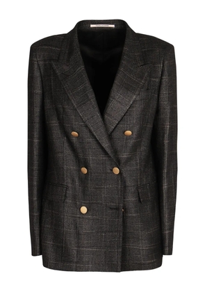Tagliatore check double-breasted blazer - Black