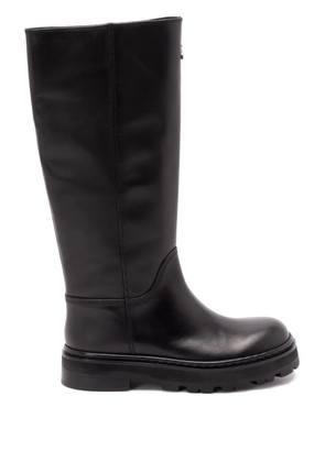 Patrizia Pepe 50mm zip-detail knee-high boots - Black
