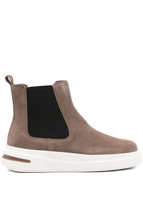GUESS USA elasticated-panel platform boots - Brown