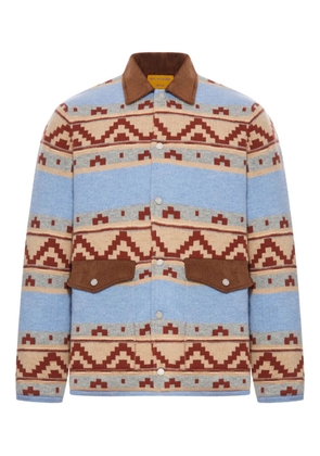 Guest In Residence geometric-pattern wool jacket - Neutrals