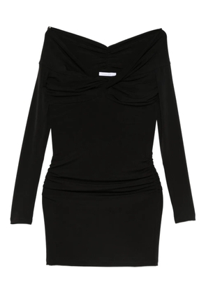Patrizia Pepe draped mini dress - Black