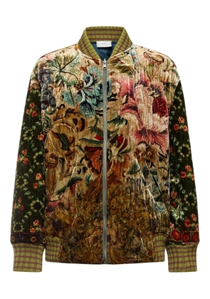 Pierre-Louis Mascia floral-tapestry velvet jacket - Brown