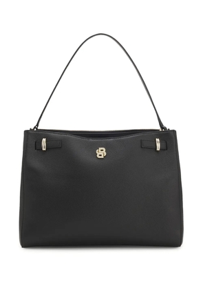 BOSS logo-plaque tote bag - Black