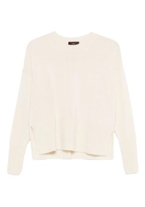 Incentive! Cashmere ribbed cashmere sweater - White