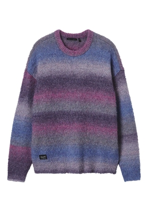 FIVE CM ombré striped sweater - Purple