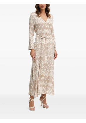 MARCIANO by GUESS buttoned belted maxi dress - Neutrals