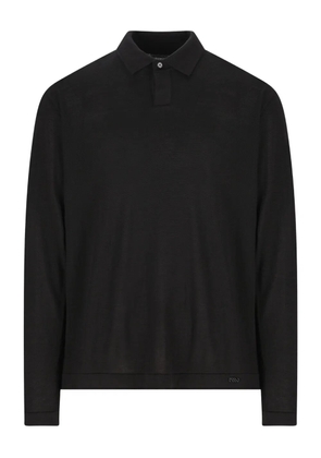 Massimo Osti Studio long-sleeved polo shirt - Black