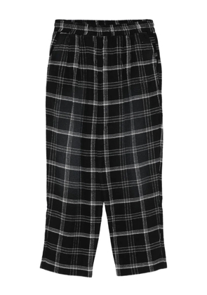 Joshua Sanders checked elastic-waist trousers - Black