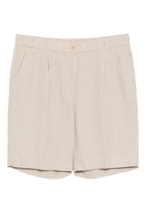 Eileen Fisher pleated linen shorts - Neutrals
