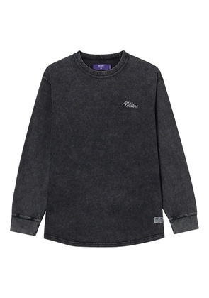 aftermaths embroidered long-sleeve T-shirt - Black