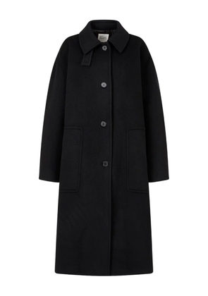 TOMBOY single-breasted felted coat - Black