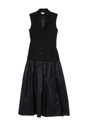 diotima panelled button-up midi dress - Black