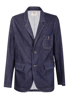 Uma Wang buttoned patch-pocket denim jacket - Blue