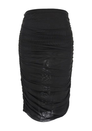 Federica Tosi gathered tulle fitted skirt - Brown