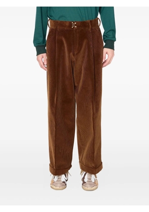 Kolor pleated corduroy trousers - Brown