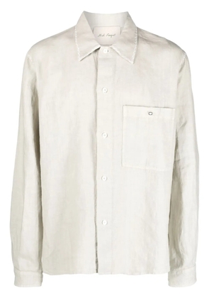 Nick Fouquet decorative-stitching linen shirt - Neutrals