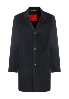 Montecore button-fastening lapel-collar coat - Blue