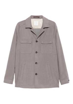 Eleventy button-fastening patch-pocket jacket - Brown