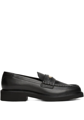 Tommy Hilfiger logo-plaque loafers - Black