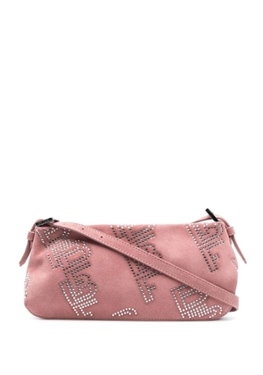 BY FAR Rachel logo-stud shoulder bag - Pink