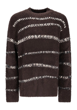 atomo factory bouclé striped sweater - Brown