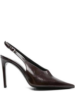 GUGLIELMO ROTTA 100mm Feel slingback pumps - Brown