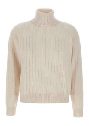 Eleventy turtleneck ribbed sweater - White