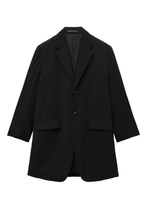 Yohji Yamamoto single-breasted wool coat - Black