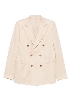 Santaniello double-breasted pocket jacket - Neutrals