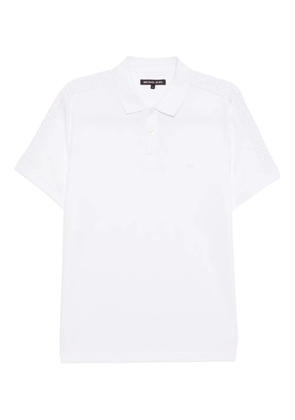 Michael Kors logo-embroidered polo shirt - White
