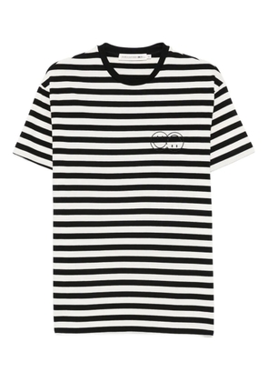 Joshua Sanders striped embroidered T-shirt - Black
