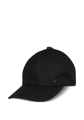 Emporio Armani logo-plaque cap - Black