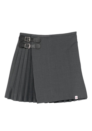 Charles Jeffrey Loverboy buckled pleated mini skirt - Grey