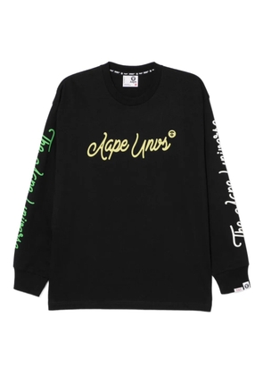 AAPE BY *A BATHING APE® logo-print cotton T-shirt - Black