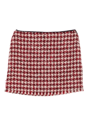 LIU JO houndstooth straight skirt - Neutrals