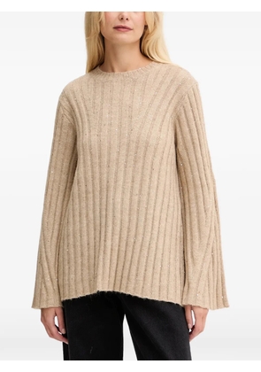 TWINSET sequin-embellished ribbed sweater - Neutrals
