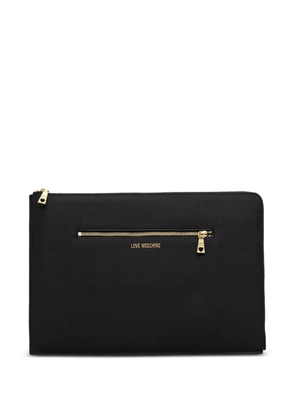 Love Moschino zip-fastening laptop case - Black
